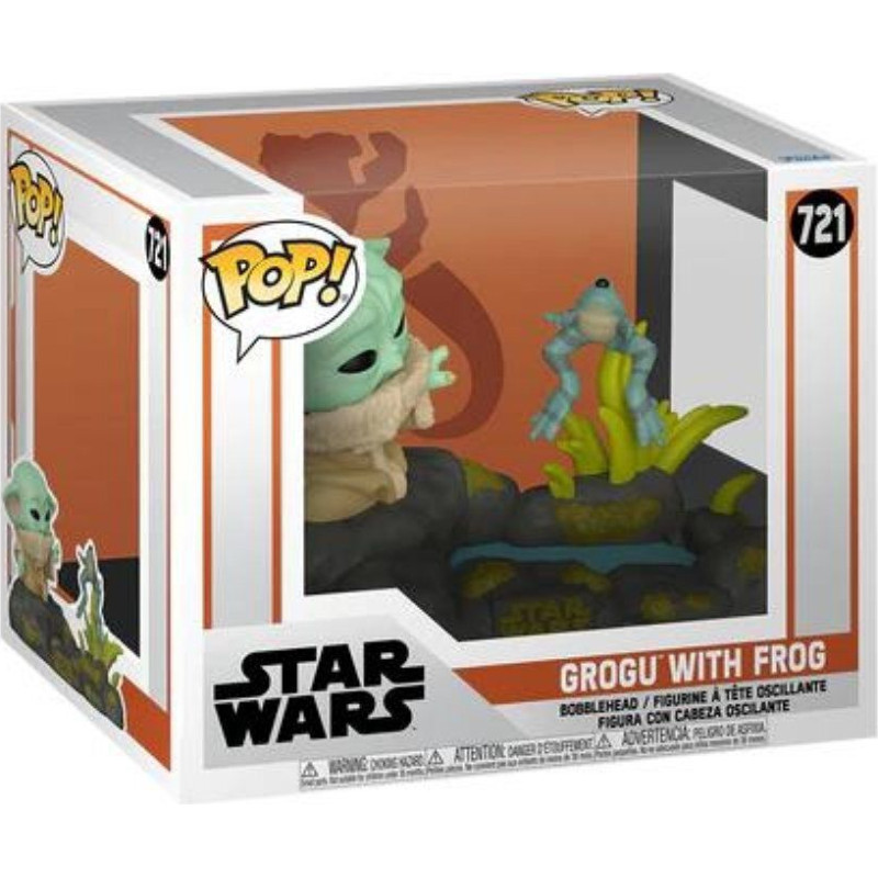 Funko Pop! Deluxe: Mandalorian - Din Grogu with Frog​ #720 Bobble-Head Vinyl Figure