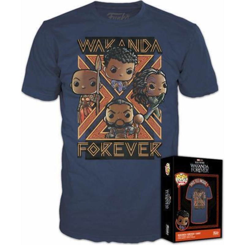 Funko Boxed Pop! Tees: Marvel Black Panther Wakanda Forever T-Shirt (XL)