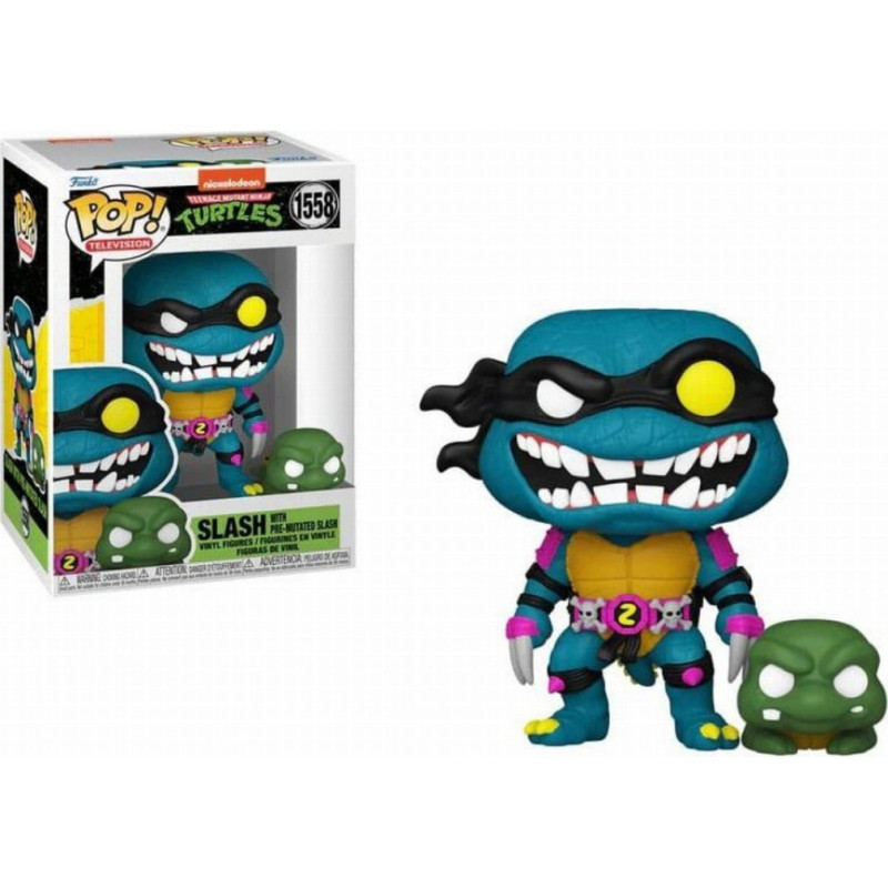 Funko Pop! Television: Teenage Mutant Ninja Turtles - Slash with Pre-mutated Slash #1558 Vinyl Figure