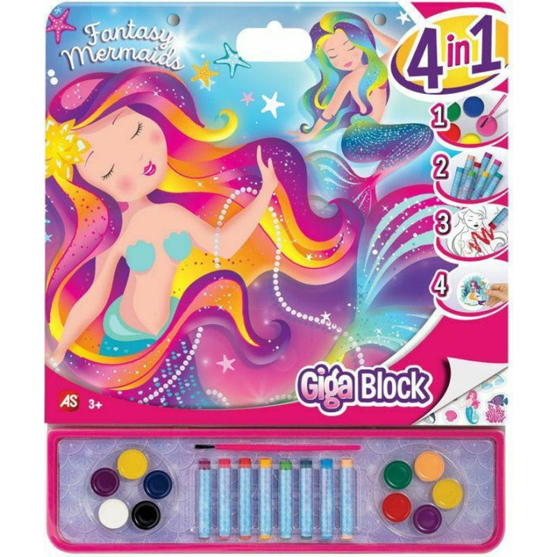 As Company AS Giga Block Drawing Set Disney Fantasy Mermaids 4 In 1 (1023-62741)