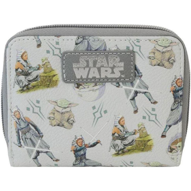 Funko Disney: Lucas Star Wars - Ahsoka  Grogu All Over Print Zip Around Wallet