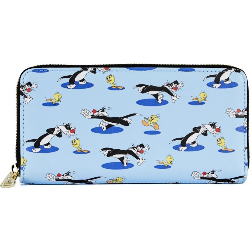 Loungefly Looney Tunest Tweety  Sylvester Aop Zip Wallet (LTWA0005)