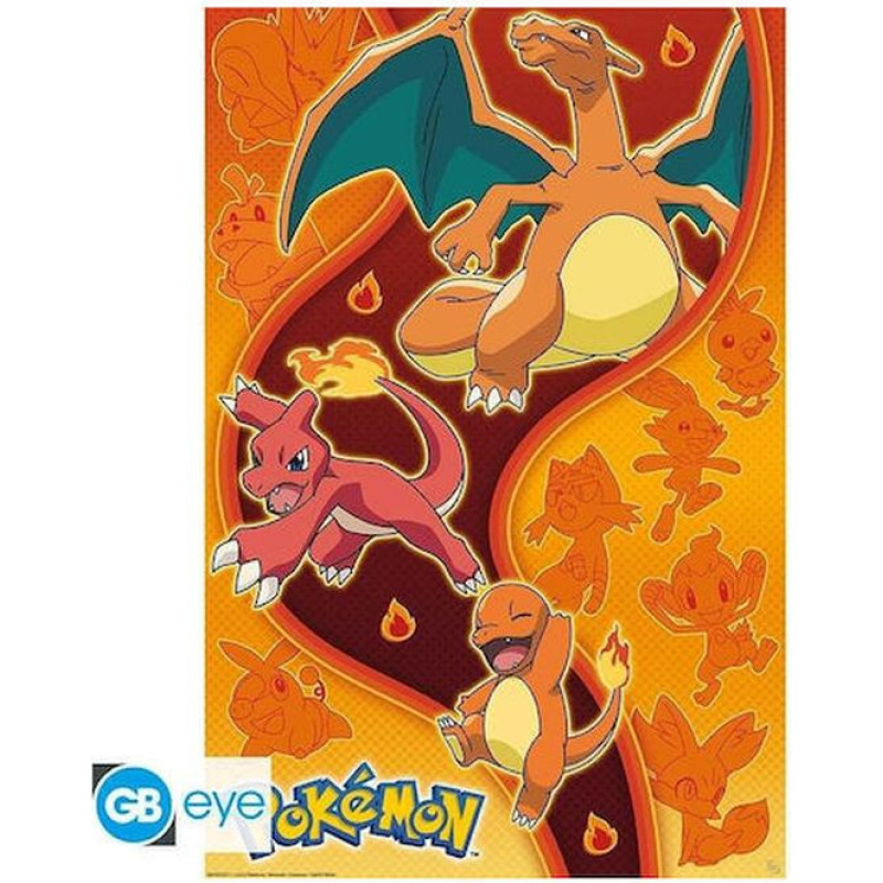 Abysse Nintendo: Pokemon - Fire Type Maxi Poster (91.5x61cm) (GBYDCO557)