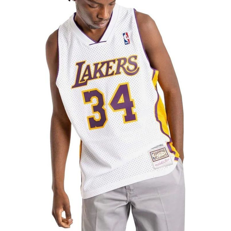 Mitchell & Ness Los Angeles Lakers NBA Shaquille O'Neal T-shirt M SMJY4442-LAL02SONWHIT (XL)