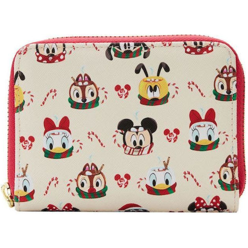 Loungefly Disney - Mickey And Minnie Hot Cocoa Mugs AOP Zip Around Wallet (WDWA2354)