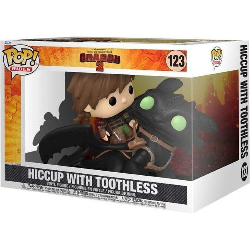 Funko Pop! Rides Deluxe: How to Train Your Dragon - Hiccup with Toothless #123 Vinyl Figure