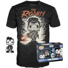 Funko Pop!  Tee (Adult): Disney Star Wars Visions - The Ronin (Special Edition) Bobble-Head Vinyl Figure and T-Shirt (L)