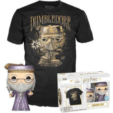 Funko Pop!  Tee (Adult): Harry Potter - Dumbledore with Wand (Metallic) (Special Edition)Vinyl Figure  T-Shirt (L)