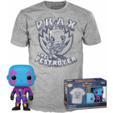 Funko Pop!  Tee (Adult): Marvel Guardians of the Galaxy - Drax (Blacklight) (Special Edition) Vinyl Figure and T-Shirt (S)