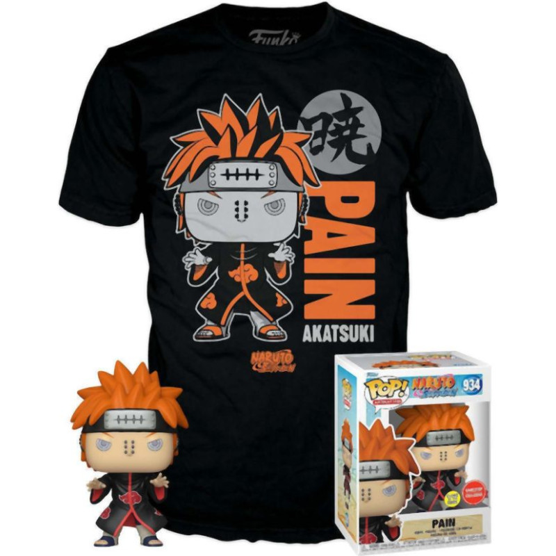 Funko Pop!  Tees (Adult): Naruto Shippuden - Pain (PU/Glows in the Dark) Vinyl Figure and T-Shirt (XL)