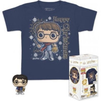 Funko Pocket Pop!  Tee (Child): Harry Potter - Holiday Harry Vinyl Figure  T-Shirt (XL)