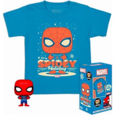 Funko Pocket Pop!  Tee (Child): Marvel - Holiday Spiderman Vinyl Figure  T-Shirt (XL)