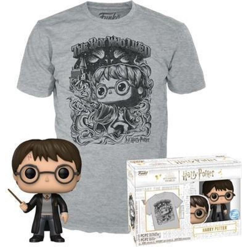 Funko Pop!  Tees (Adult): Harry Potter - Harry Potter Vinyl Figure and T-Shirt (S)