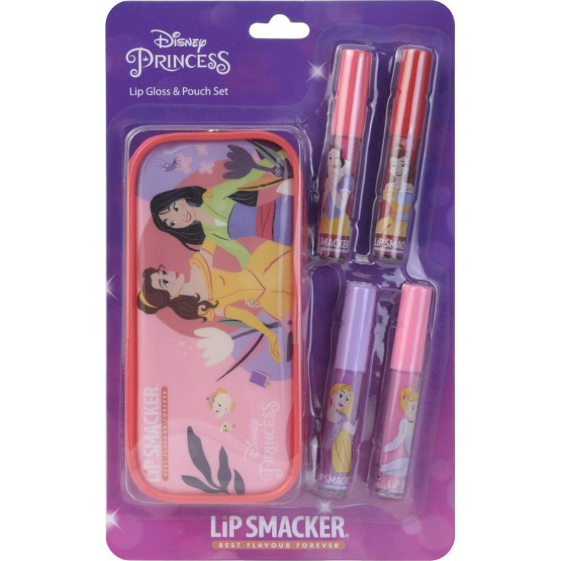 Markwins Lip Smacker Disney Princess: Lip Gloss  Pouch Set (1510678E)