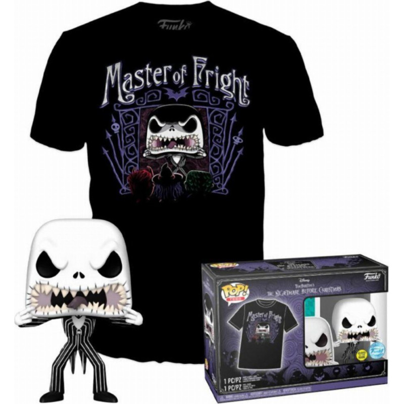 Funko Pop!  Tee (Adult): Disney The Nightmare Before Christmas - Jack Skellington (Glows in the Dark) (Special Edition) Vinyl Figure  T-Shirt (S)