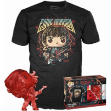 Funko Pop!  Tee (Adult): Stranger Things - Hunter Eddie with Guitar Vinyl Figure  T-Shirt (S)