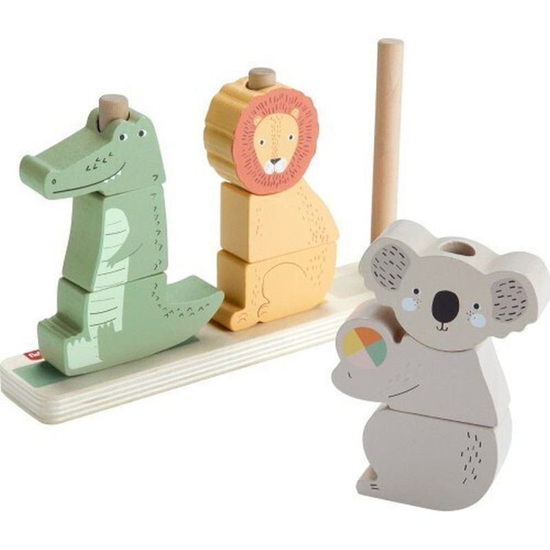 Mattel Fischer-Price: Wooden Stack  Sort Animals (HXV04)