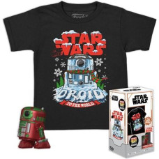 Funko Pocket Pop!  Tee (Child) Disney: Star Wars - Holiday R2-D2 (Metallic) Vinyl Figure  T-Shirt (S)