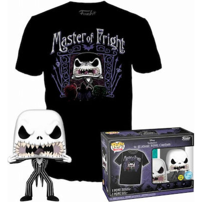 Funko Pop!  Tee (Adult): Disney The Nightmare Before Christmas - Jack Skellington (Glows in the Dark) (Special Edition) Vinyl Figure  T-Shirt (XL)