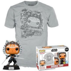 Funko Pop!  Tees (Adult): Disney Star Wars - Ahsoka Tano (Glows in the Dark) Bobble-Head Vinyl Figure  T-Shirt (S)