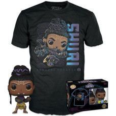 Funko Pop!  Tees (Adult): Marvel Black Panther - Shuri (Glows in the Dark) Bobble-Head Vinyl Figure  T-Shirt (L)