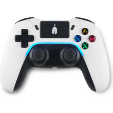 Enarxis Dynamic Media Spartan Gear - Aspis 4 Wired  Wireless Controller (compatible with PC [wired] and playstation 4 [wireless]) (colour: White/Black)