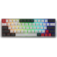 Enarxis Dynamic Media Spartan Gear - Pegasus 2 RGB Wired  Wireless 63 keys Mechanical Gaming Keyboard (color: White/Grey)