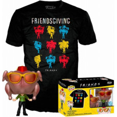 Funko Pop!  Tee (Adult): Friends - Monica with Turkey (Special Edition) Vinyl Figure  T-Shirt (L)