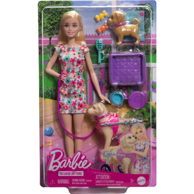 Mattel Barbie®: You Can Be Anything - Doll with Puppies and Pet Wheelchair Playset (HTK37)