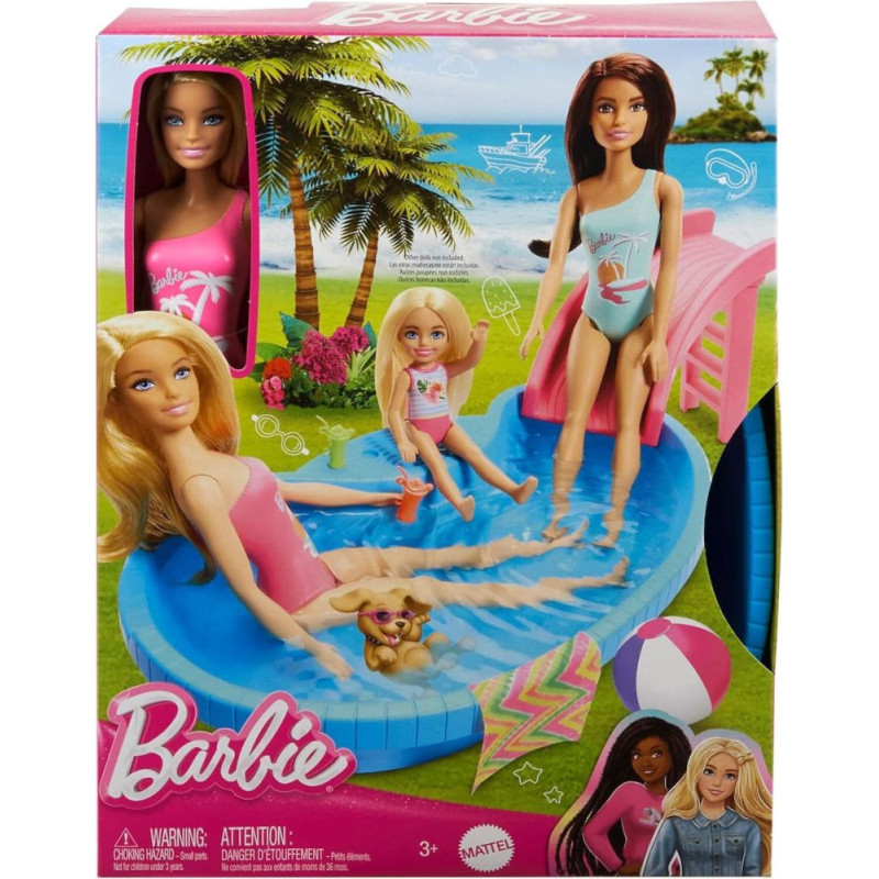 Mattel Barbie® Doll with Pool Slide Playset (HRJ74)