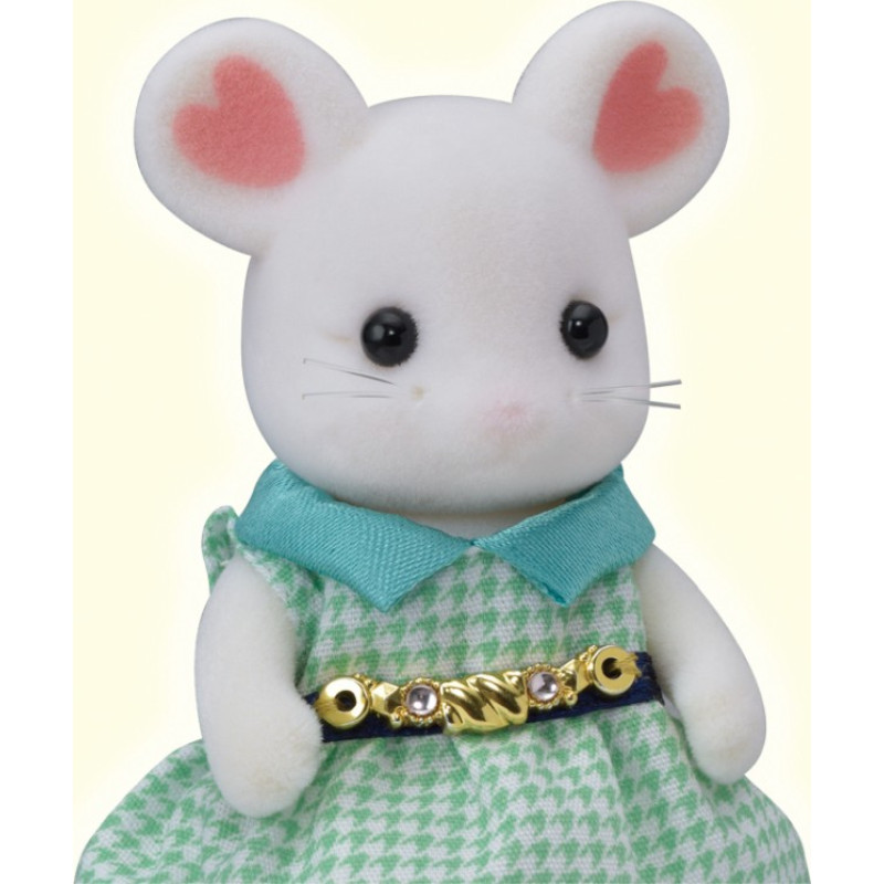 Epoch Toys Sylvanian Families: Town Series - Town Girl Series - Marshmallow Mouse (5364)