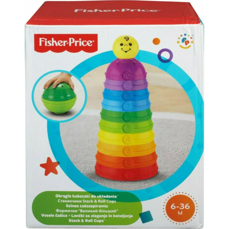 Mattel FISHER PRICE - BRILLIANT BASICS STACK  ROLL CUPS (W4472)