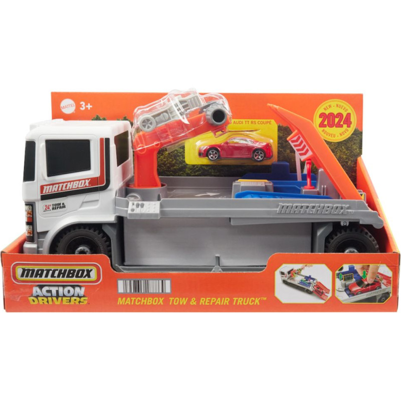 Mattel Matchbox: Action Drivers -Tow  Repair Truck with 2019 Audi TT RS Coupe (HRY43)