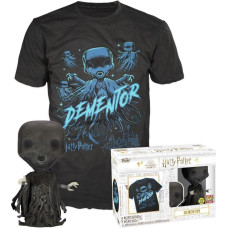 Funko Pop!  Tee (Adult): Harry Potter - Dementor (Glows in the Dark) Vinyl Figure and T-Shirt (S)