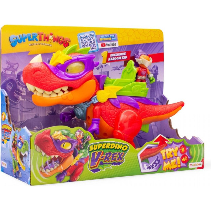 As Company AS Superthings: Rivals of Kaboom - SuperDino V-Rex  Dinosaur with Kazoom Kid (1013-62117)