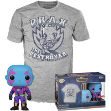 Funko Pop!  Tee (Adult): Marvel Guardians of the Galaxy - Drax (Blacklight) (Special Edition) Vinyl Figure and T-Shirt (L)