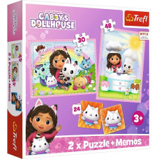 Trefl Puzzle 2w1 memos gabi z kocim przyjacielem gabbys dollhouse
