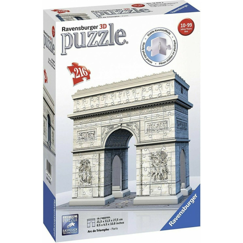 Ravensburger 3D Puzzle: Arc de Triomphe - Paris (216pcs) (12514)