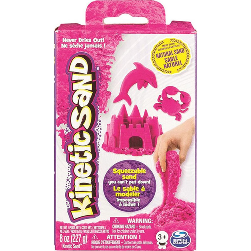 Spin Master Kinetic Sand - Neon Pink Basic Sand 8oz box (20138721)