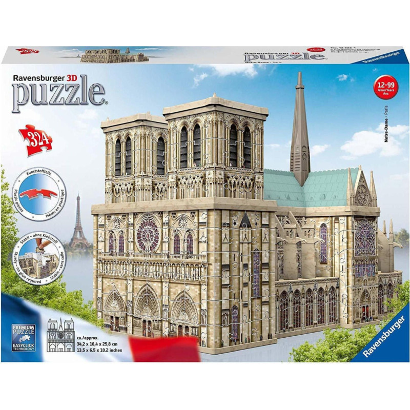 Ravensburger 3D Puzzle: Cathedrale Notre-Dame de Paris (324pcs) (12523)