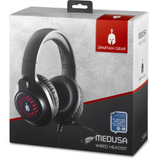 Enarxis Dynamic Media Spartan Gear - Medusa Wired Headset (compatible with PC, playstation 4, playstation 5, xboxone, xbox series x/s, switch) (color: Black)