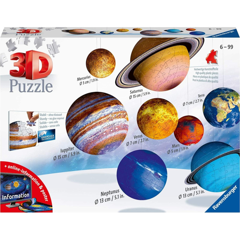 Ravensburger 3D Puzzle: Solar System (522pcs) (11668)