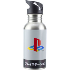 Paladone Products Paladone: Playstation - Heritage Metal Water Bottle (with Straw) (480ml) (PP8977PS)