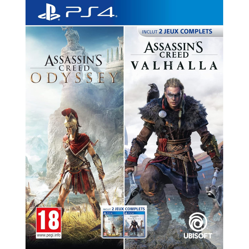 Ubisoft PS4 Assassins Creed Valhalla + Odyssey Double Pack Playstation 4 video spēle