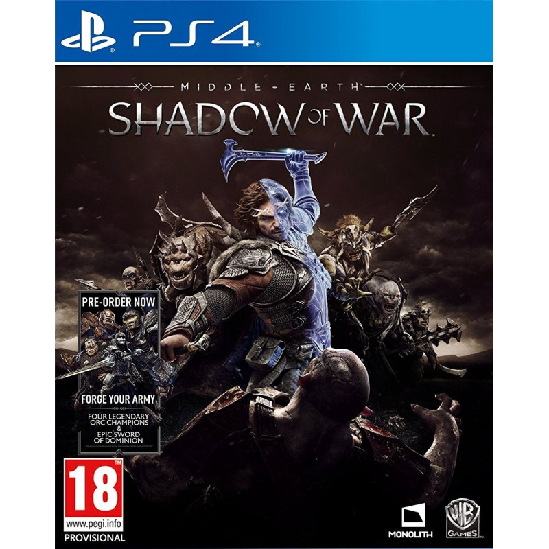 PS4 Middle Earth Shadow of War Playstation 4 (PS4) video spēle